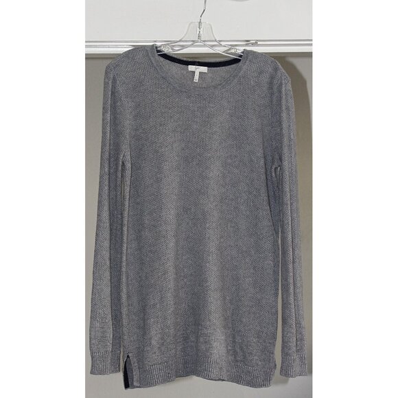 Joie - Idella Waffle Weave Cashmere Blend Base Layer Pullover Sweater, Grey, Sml - Picture 1 of 11